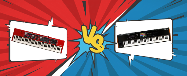 Nord Stage 3 VS Korg Kronos (banner graphic)