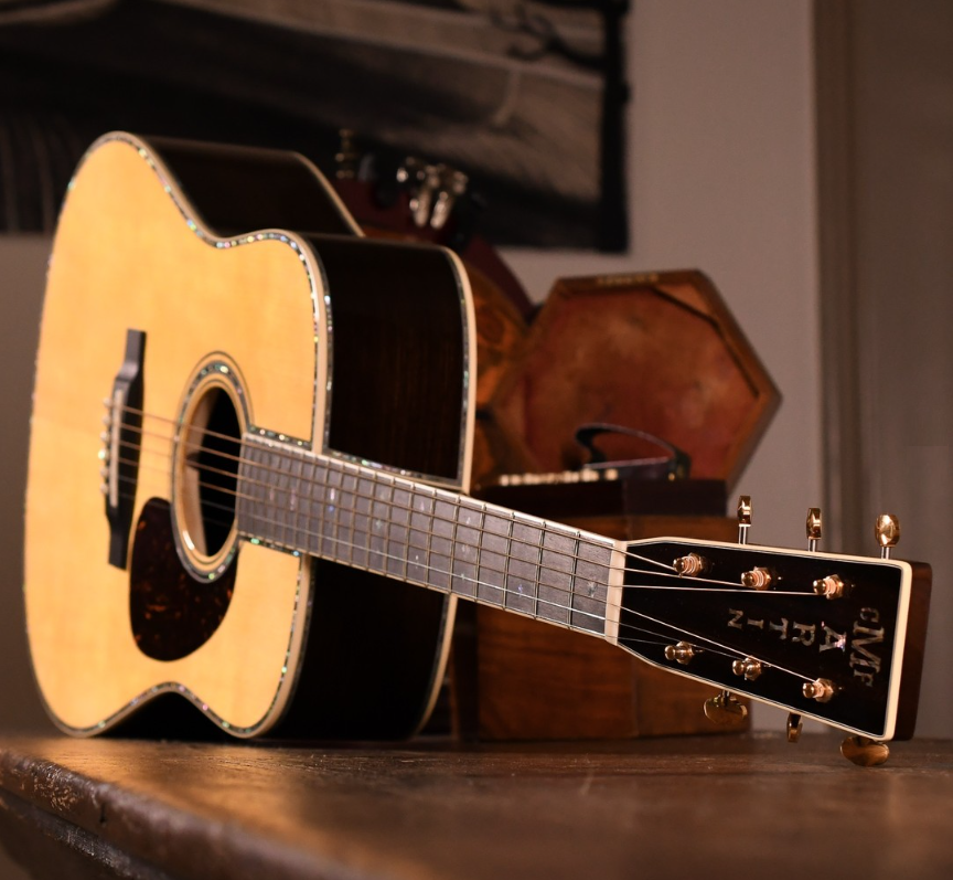 The Martin D-45 acoustic guitar. The Martin D-45 acoustic guitar.