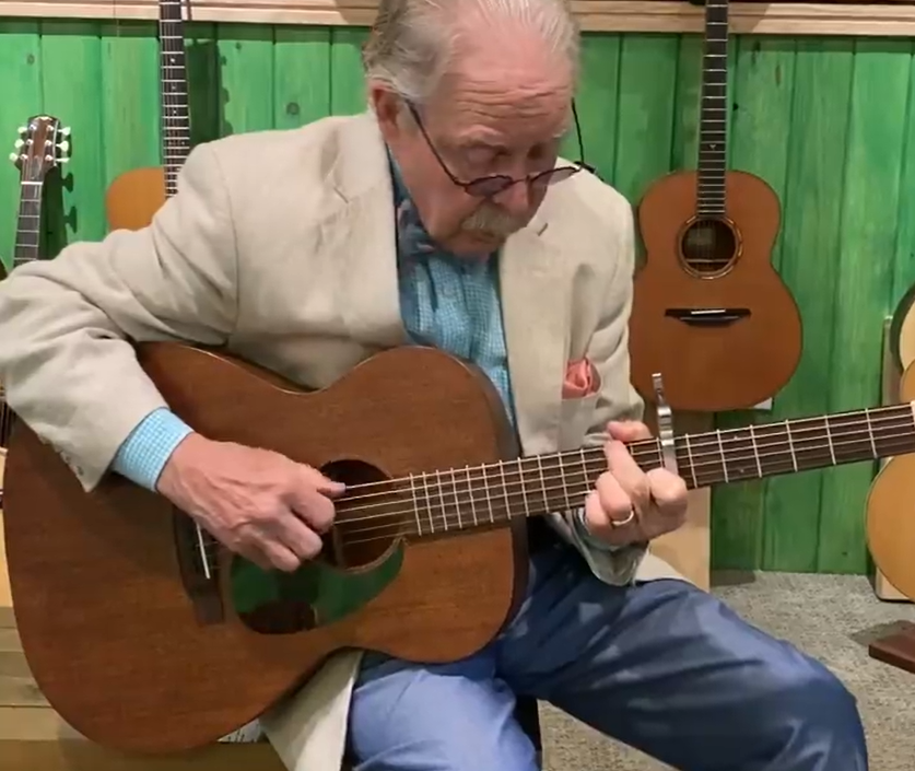 Mr. John Henry McDonald taking the Martin 000-15M for a test drive. Mr. John Henry McDonald taking the Martin 000-15M for a test drive.