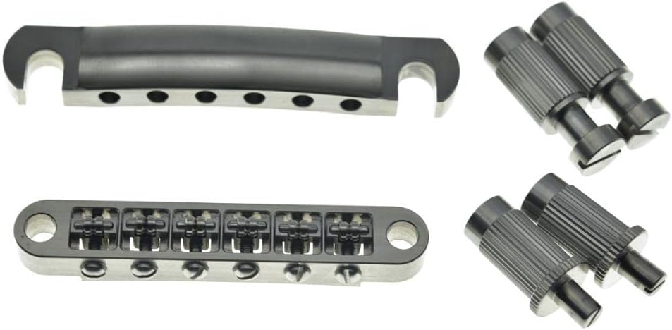 KAISH Premium Titanium Guitar Roller Saddle Tune-o-matic Bridge and Titanium Stop Bar Tailpiece KAISH Premium Titanium Guitar Roller Saddle Tune-o-matic Bridge and Titanium Stop Bar Tailpiece