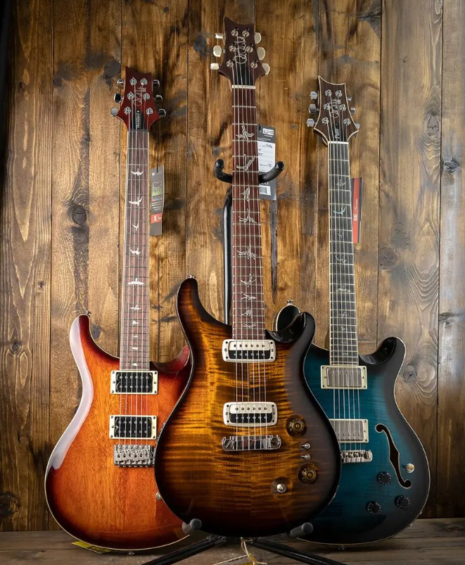 The PRS SE models just keep getting nicer and, frankly, they're all good options for ambient styles. The Hollowbody II is the blue one on the right. The PRS SE models just keep getting nicer and, frankly, they're all good options for ambient styles. The Hollowbody II is the blue one on the right.