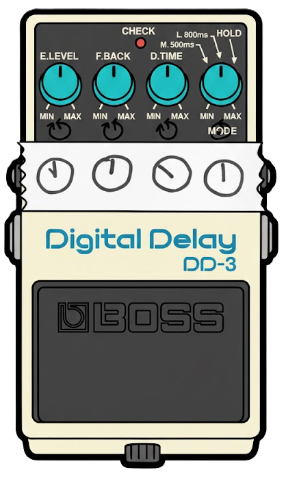Boss DD-3 with Noel Gallagher's Settings Boss DD-3 with Noel Gallagher's Settings