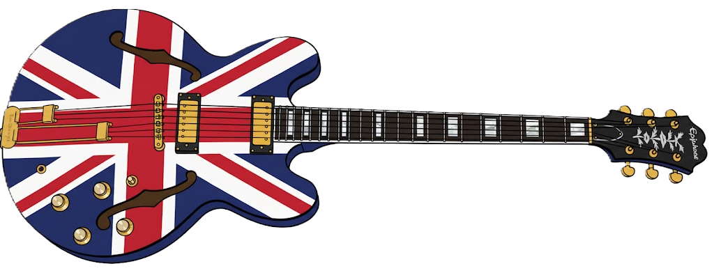 Noel's signature Epiphone hollowbody. Noel's signature Epiphone hollowbody.