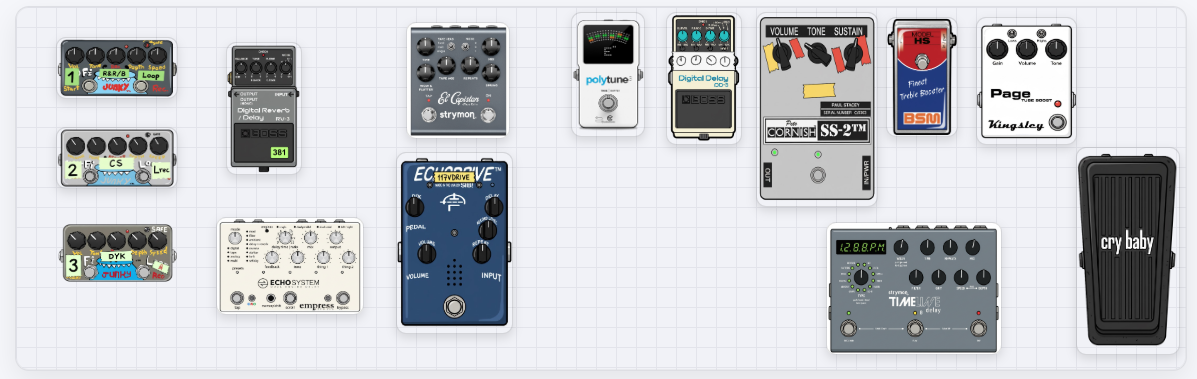 Noel Gallagher's Pedalboard (full) Noel Gallagher's Pedalboard (full)