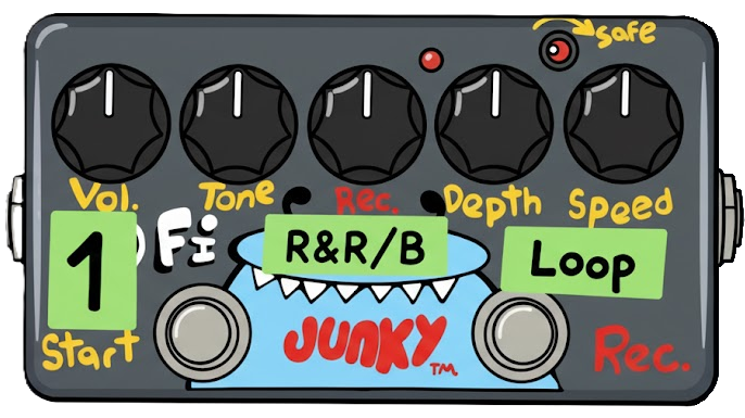 ZVEX Lo-Fi Junky (Style 4 - with Noah Gallagher's Green Tape) ZVEX Lo-Fi Junky (Style 4 - with Noah Gallagher's Green Tape)