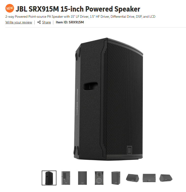 JBL Powered Point-Source PA Speaker