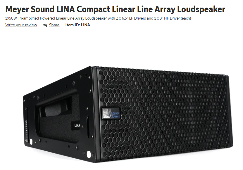 Meyer Sound LINA Compact Linear Line Array Loudspeaker
