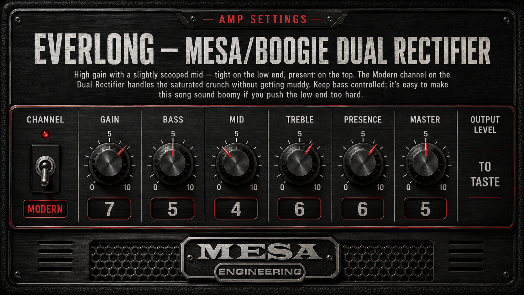 Amp Settings Steps